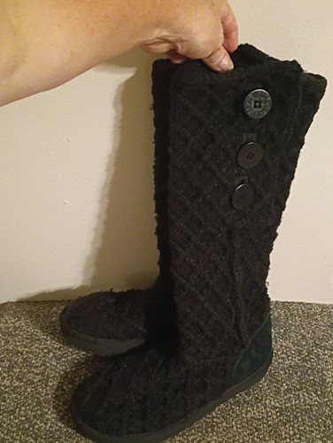 Ugg black knit cable - ugg, long
