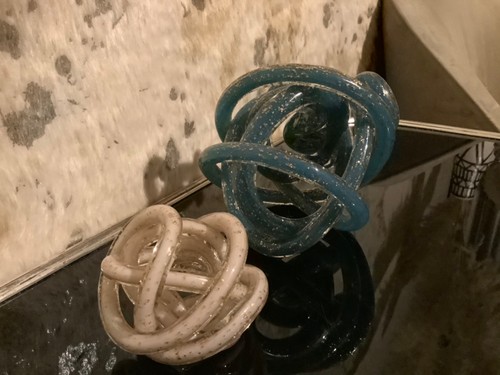Two glass knots decorative - glass,