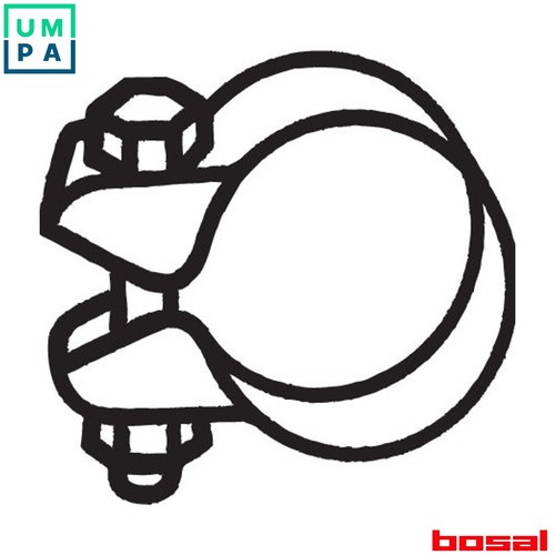 Clamping piece exhaust system - piece,