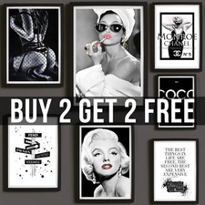 Fashion Wall Art Posters Black