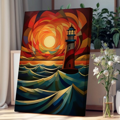 Lighthouse art deco - lighthouse,