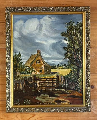 Vintage oil painting - vintage,