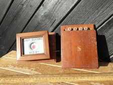 Antique Butlers Call Box indicator 'Lady Buxtons Bedroom' and power box