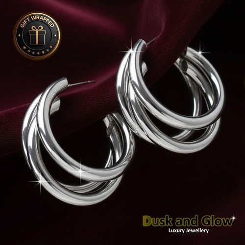 Womens silver hoop stud - womens,
