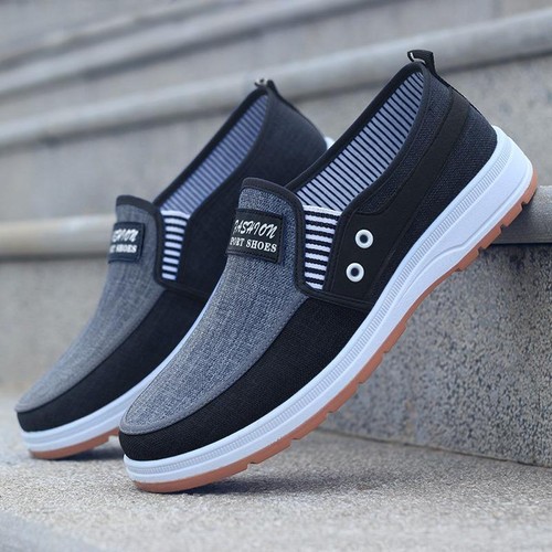 Men color block canvas - men's, slip