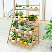 Bamboo Ladder Shelf 4-Tier