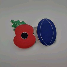 Rare New Collection   Rugby Poppy Badge Scotland Scottish Union Services 