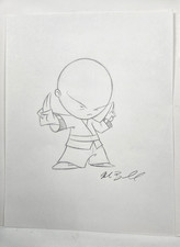 Xiaolin Showdown Omi Original Pencil Drawing by Artist Michael Borkowski