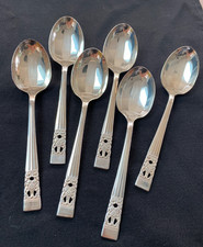 6 Silver Plated Fluted fruit