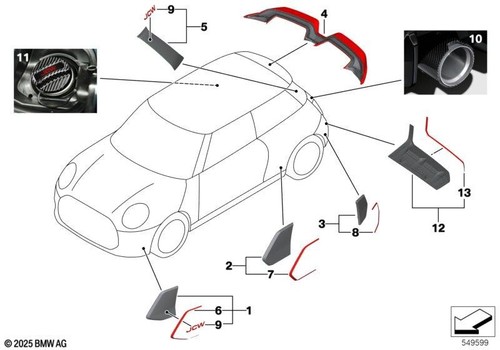 Mini genuine pillar trim - mini, c