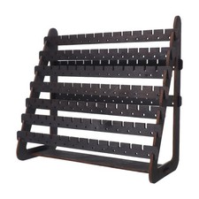  Wooden Jewelry Rack Necklace Display Stand Earring Holder with Base Step