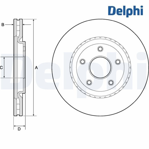 Brake disc delphi - bg4759c, for