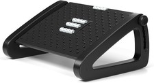AMUSPK Office Foot Rest, Adjustable Height Footrest Under Desk, Ergonomic Foot