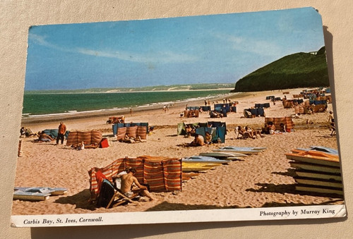 Used postcard carbis bay - used,