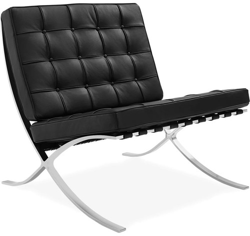 Premium barcelona chair black - barcelona,