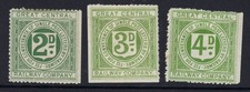 Great Central Railway 2d 3d and 4d Letter stamps unused with gum
