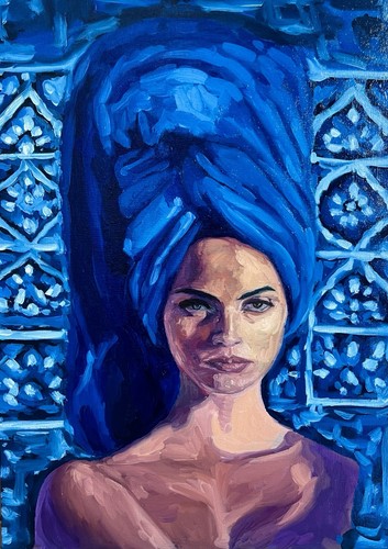 Original oil painting lady - painting,