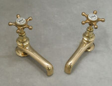 long nose brass basin taps - SHANKS - victorian - antique - faucet