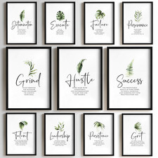 Botanical Leaf Plant Quotes Wall Art Prints Plant Print Poster Pictures Home
