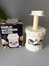 Vintage Retro Boxed Onion Or Garlic Slicer Kitchenalia Gadget
