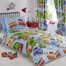 Trains Tracks Single Duvet