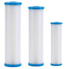 Pleated Water Filters, High Flow Washable Sediment Filters 1, 5, 10, 20 Micron