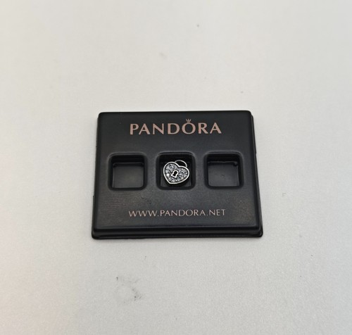 Pandora pave heart lock - heart,