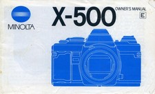 Minolta X-500 Instruction Manual
