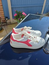 Diadora red and white trainers size 7.5 mens or womens