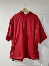 Mens Greg Norman Golf Quarter Zip Windcheater Short Sleeve Red Size XXL