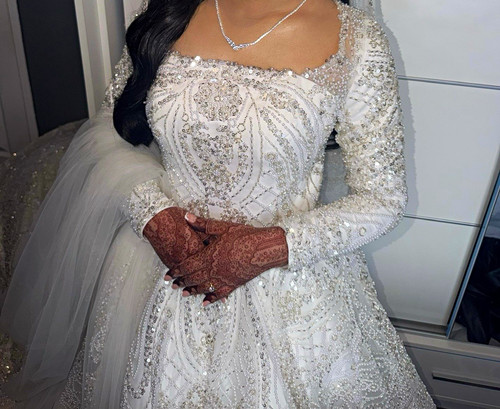 Ivory line wedding - ivory, dress