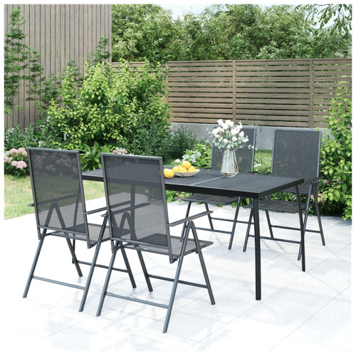 Garden table anthracite steel - table,