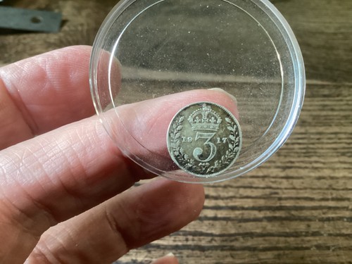 1917 silver threepence - threepence, 3d