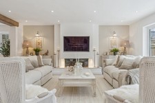 2 Large Linen Sofas From