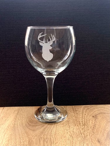 Stag head engraved gin - head, balloon