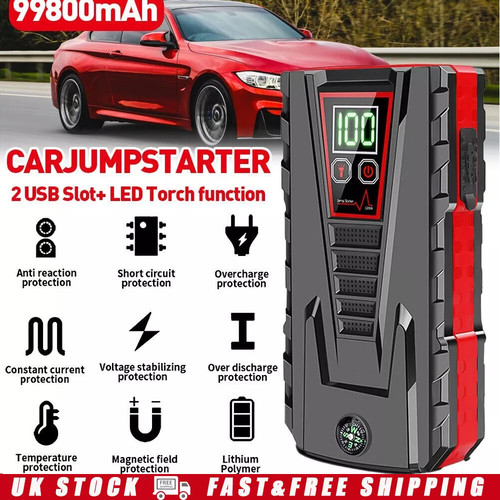 99800mah car jump starter - jump, pack