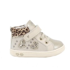 Primigi Infant Girls Boots in Beige with Leopard Print Detail