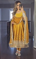 Indian party Wedding Anarkali Suit Pakistani Designer Salwar Kameez Dress Eid
