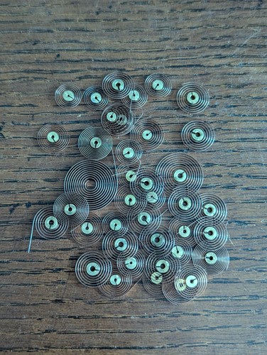 Clock brass hairsprings new - clock, hairsprings,