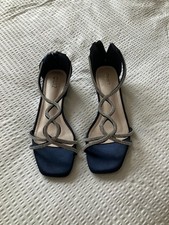 Quiz Navy Satin Diamanté Low