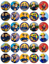 30x Fireman Sam Edible Cupcake