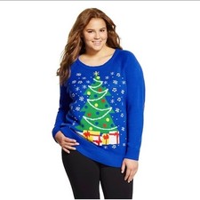 Blue Knit Christmas Tree