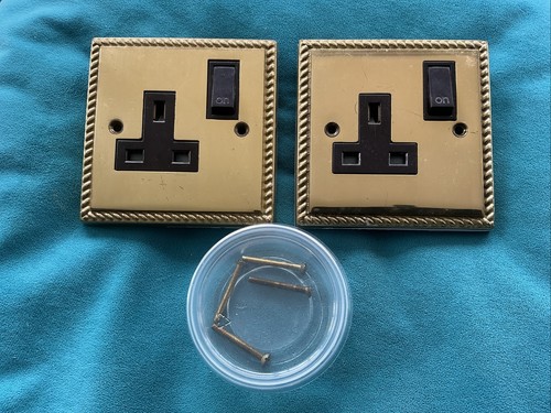 Pair jac georgian brass - georgian,