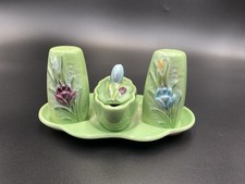 Beswick Cruet Set Green With A Floral Pattern Art Deco Period