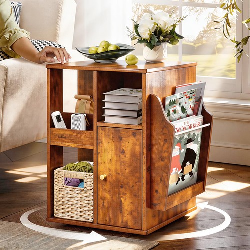 Rotating end table with - rotating,