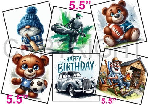 Card toppers 5 - 6, xl