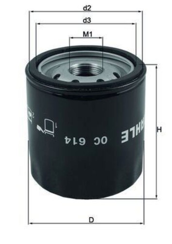 Oil filter mahle - fits, opel