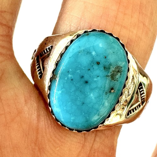 Mens turquoise navajo band - mens, sz