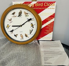 Singing Bird Clock, 12 British Bird Songs. 25cm/ 10”. Quartz. With Box. Fab Cond