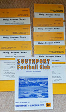1960's SOUTHPORT FC HOME FOOTBALL PROGRAMMES x 8 homes 67-69 plus 71 FREE Post